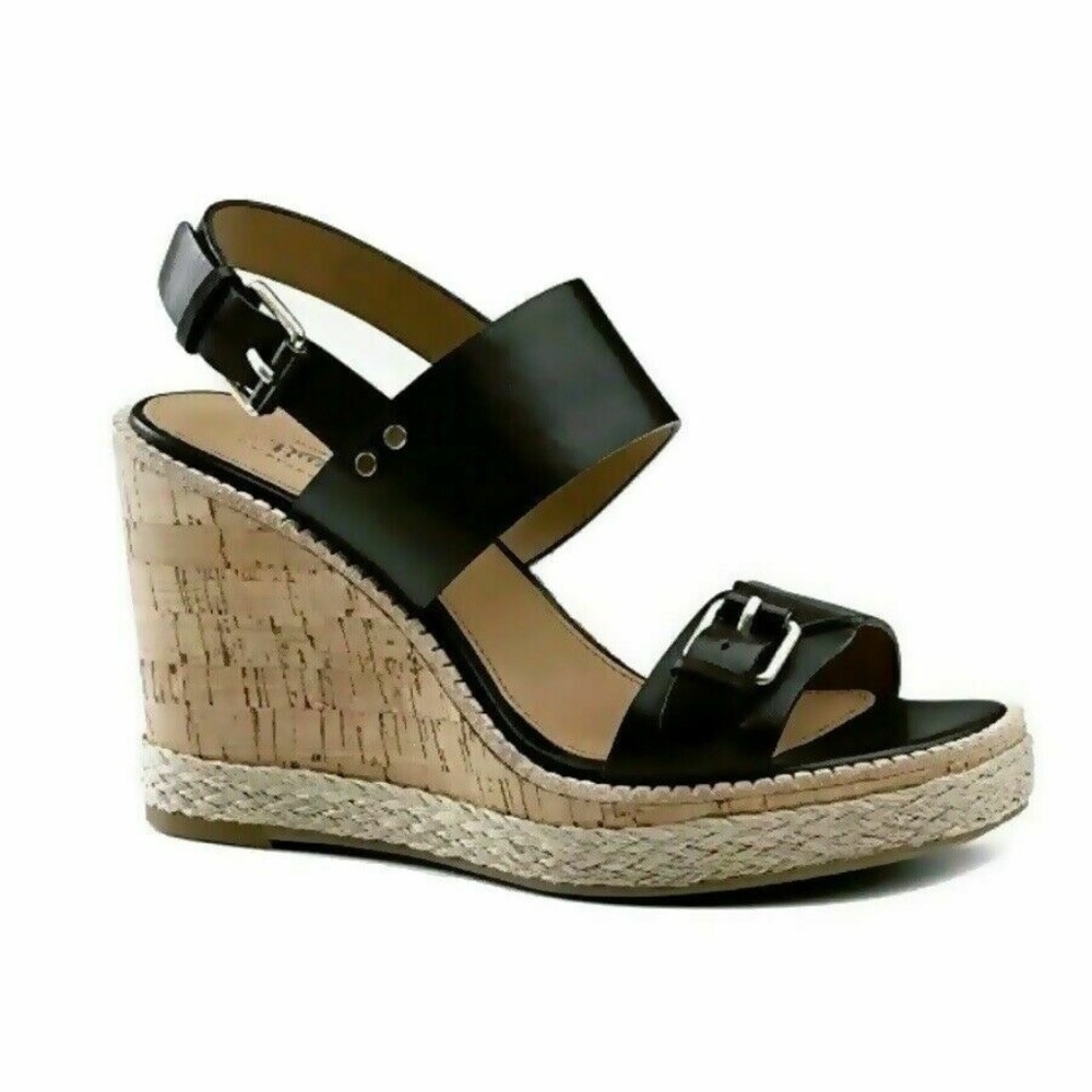 G.H. Bass Co Tyra Platform Wedge Sandal Black 10M